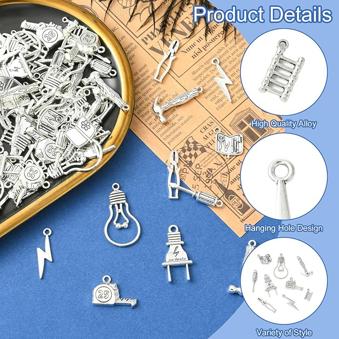 Antique Silver Cross Drink Insect Animal Theme Charms for DIY Jewelry Bracelet Necklace Earring Keychain Decor