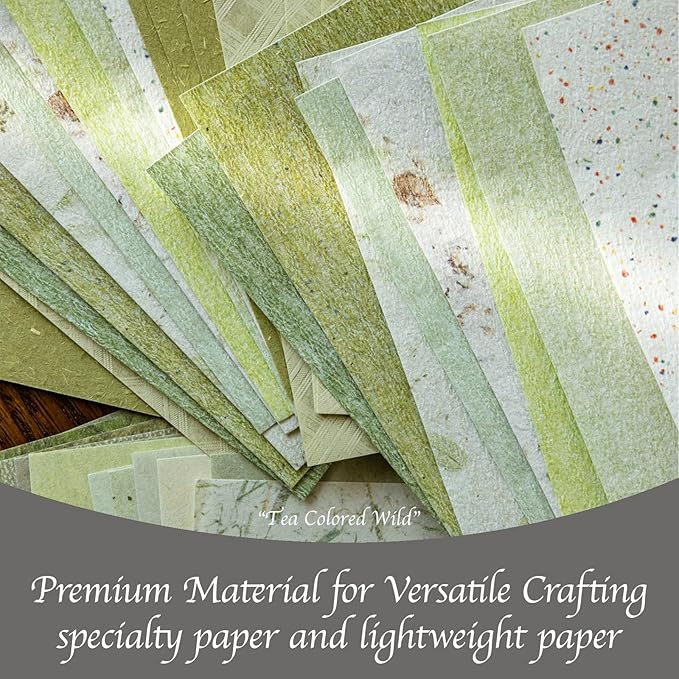 SIBLYMONA 150PCS Scrapbook Paper Kit, 2.4x4.1 Inch Junk Journal Supplies with Pattern Paper, Premium Ephemera & Craft Materials for Scrapbooking (Green, 5.4*3in)