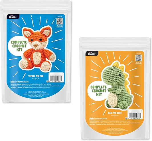 Bucilla 2 Piece Complete Crochet Kit, Best Friends, 5"
