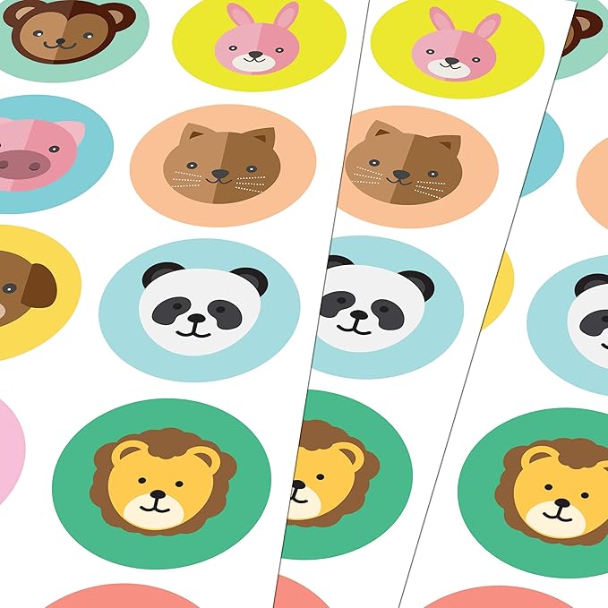 farm animal stickers for kids, 1.5" - 20 sheets, 200 stickers