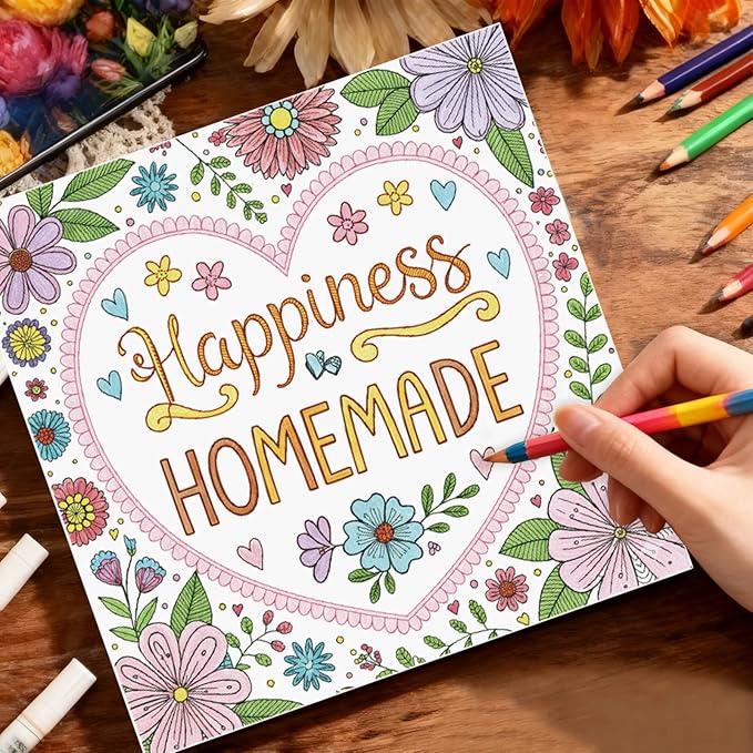 ZHIJIANHZ Inspirational Quotes Adult Coloring Book with Uplifting Sayings and Affirmations, 30 Pages for Mindfulness and Stress Relief, 6.7x6.7 Inch Motivating Gifts for Women and Men