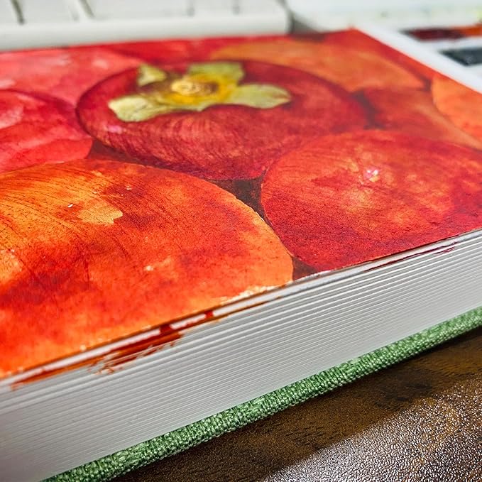 42 Sheets Watercolor Journal, 4x6in Watercolor Sketchbook with 140 lb/300 GSM Cold Press Cotton Paper, Mini Watercolor Notebook, Ideal for Painting, Drawing & Mixed Media