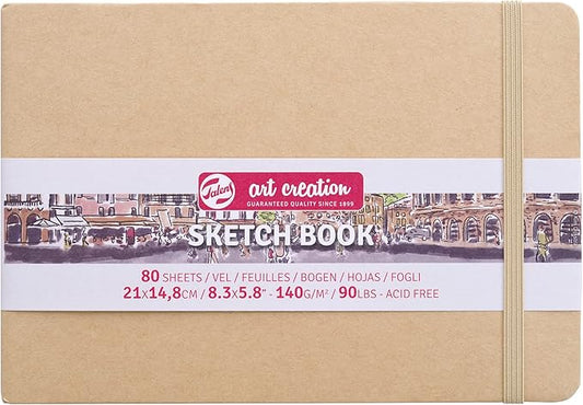 talens art creation t9314-435m 452442 art creation sketchbook, drawing notebook, 8.3 x 5.9 inches (21 x 15 cm), kraft paper