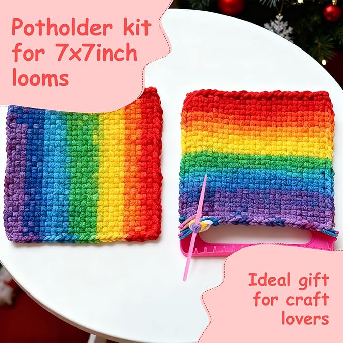 Weaving Loom Refill Loops, 1000PCS Potholder Loops for 7-10 Inch Loom, Weaving Bands DIY for Kids, Ideal Gifts for Girls Ages DIY Crafts Supplie (12 Rainbow Colors (1000 Loops))