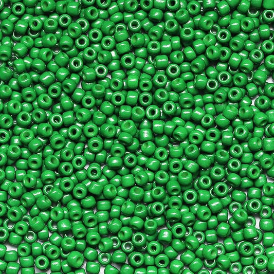 Bala&Fillic Dark Green Color 3mm Seed Beads About 3600pcs/100Grams in Bag, 8/0 Glass Craft Beads for Making Bracelet and Necklace (Dark Green)