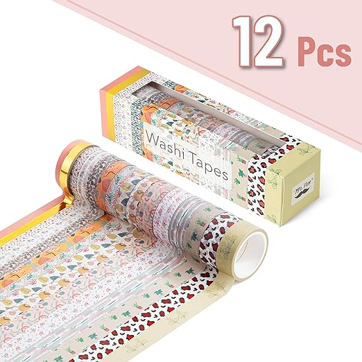 Mr. Pen- Washi Tape Set, 15 Rolls, Woodland Whisper, Decorative Tape, Washi Tapes, Scrapbook Tape, Scrapbook Washi Tape for Journaling, Craft Tape, Washy Tape, Washy-Tape, Cute Washi Tape Pack