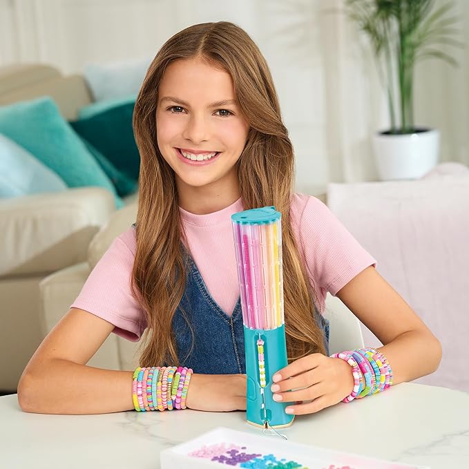 Make It Real: Swift Clicks - Heishi Bracelet Maker - 2047pc, DIY Jewelry Craft Kit, Design & Make 23 Bead Bracelets, Rotate-Click-Wear, Girls Kids 8+