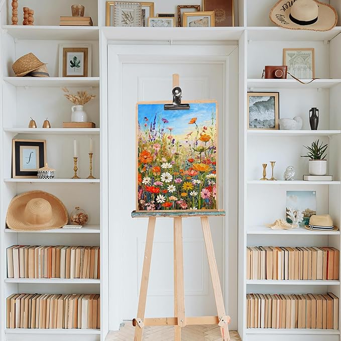 NPCSWXQ Wild Flowers Paint By Numbers Kit for Adults Beginners, Flowers Paint by Number On Canvas, DIY Acrylic Painting Crafts Number Artist Paint Kit for Home Wall Office Decor Gifts 16x20Inch