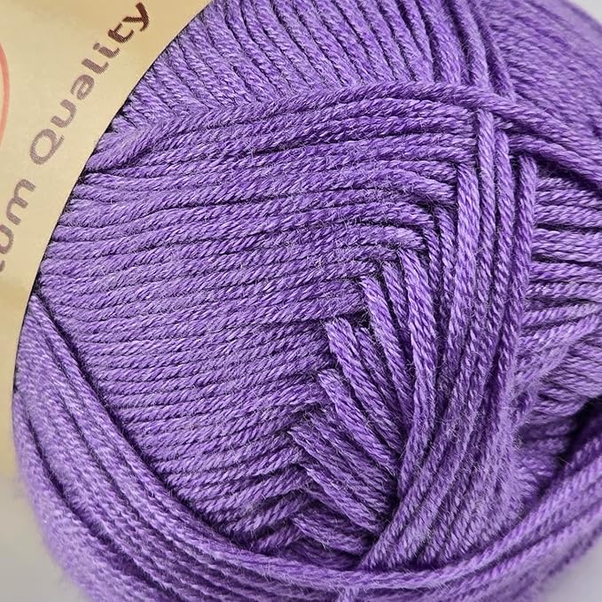 10-Pack of Yonkey Monkey 500 Grams Yarn - 70% Rayon derived from Bamboo, 30% Cotton - Imported - Lavender 9029