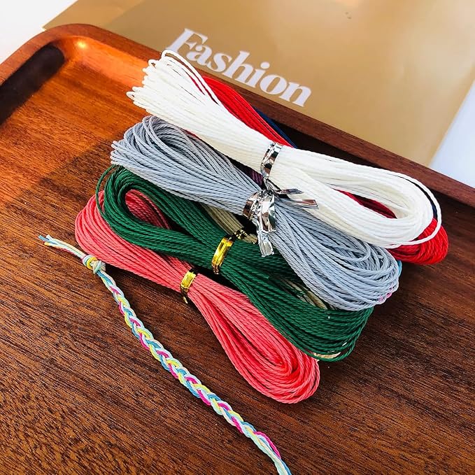 46 Colors 460m1mm Waxed Polyester Cord Bracelet Cord Wax Coated Thread for Jewelry Making Waxed String for Bracelet Making 10m for Each Color