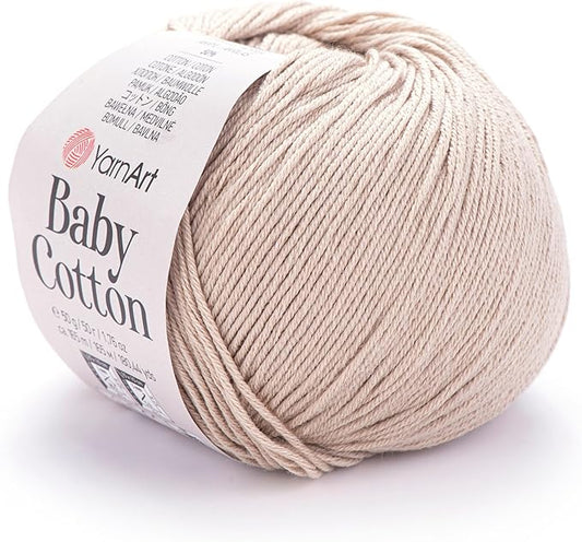 YarnArt Baby Cotton Yarn - Soft Knitting Yarn for Baby & Summer, 50% Cotton 50% Acrylic, 1.76 Oz, 180.44 Yds, Ideal for Amigurumi & Crochet Projects (1, 403)