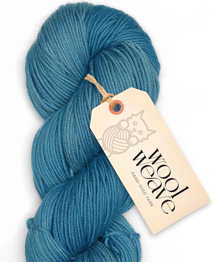 Superwash Merino Wool Yarn for Knitting & Crocheting - Hand Dyed, Luxurious & Soft Dk Weight, 100gr, 240 Yards - Indigo Morning