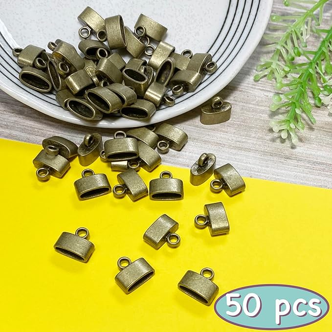 Brass Flat Leather Cord End Caps 50 pcs Round Tassel End Caps Barrel End Caps Bracelet Making Supplies Leather Bracelet Making Kit Silver Cord End Cap Kumihimo Kit