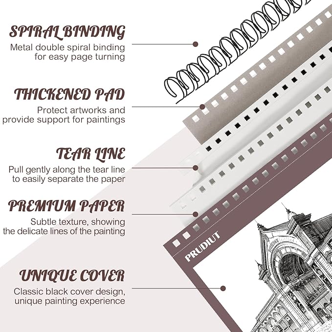 Sketch Book 8.5×11 inch, Spiral Bound Sketch Pad 50 Sheets (68lb/100gsm), Acid-Free Sketchbook for Drawing Painting Sketching, Art Paper Drawing Supplies for Teens Adults Artists Ideal Gifts