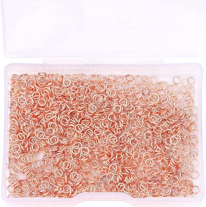 Rose Gold Plated Jump Rings Non Tarnish 3mm 1200pcs for Jewelry Making Findings
