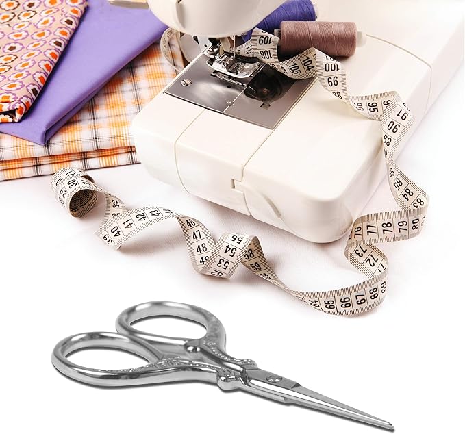 Sewing Embroidery Scissors Mini 3.6 inch Craft Scissors Shears for Crafting Fabric Scissor for Art Work Threading Needlework DIY Tools with Leather Scissor Cover