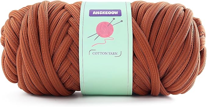 Chunky Yarn for Crocheting & Knitting, Thick 7mm Fluffy Soft Blanket Yarn, 32 Yds, 0.55lb/250g (Dark Coffee Color)