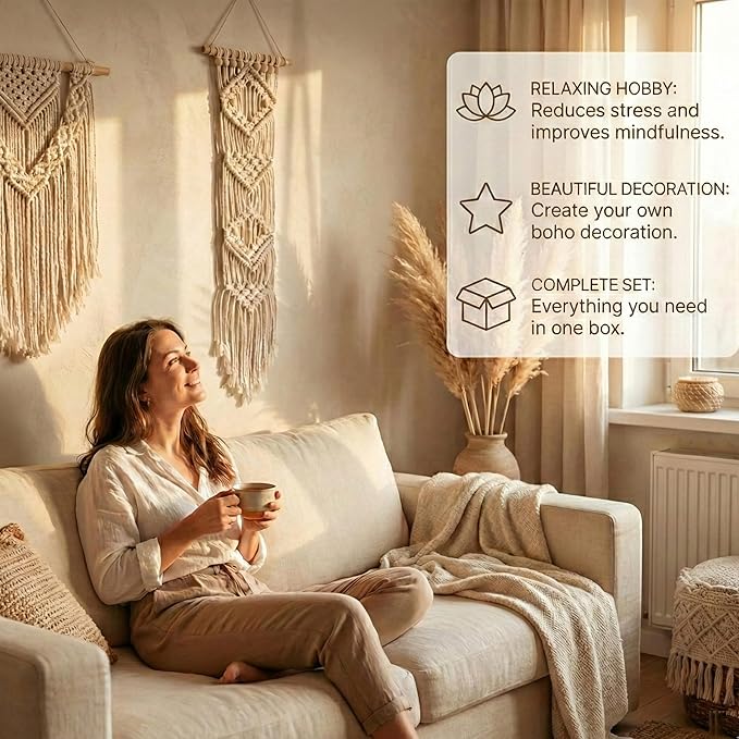 migo creates macrame kits for adults beginners with 126 macrame supplies and 7 projects e-book: diy macrame kit with 165 yards macrame cord and craft supplies & materials to start macrame!