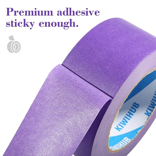 Purple Painters Tape,2 inch x 60 Yards - Medium Adhesive Masking Tape for Painting,Labeling,DIY Crafting,Decoration and School Projects