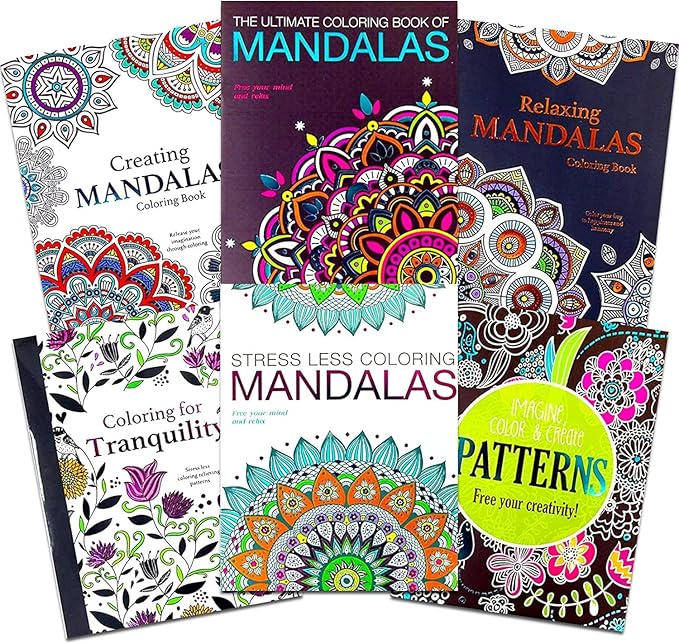 14 Pack Adult Coloring Super Set - Mandala Coloring Books for Adults Stress Relief Bundle Featuring Mandalas and More