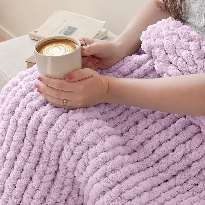 Jumbo Chunky Yarn for Hand Knitting - Super Thick Chenille Chunky Yarn for Crocheting - Extra Soft Bulky Fluffy Blanket Big Yarn 8 Jumbo Pack (27yds,8 oz Each Skein)