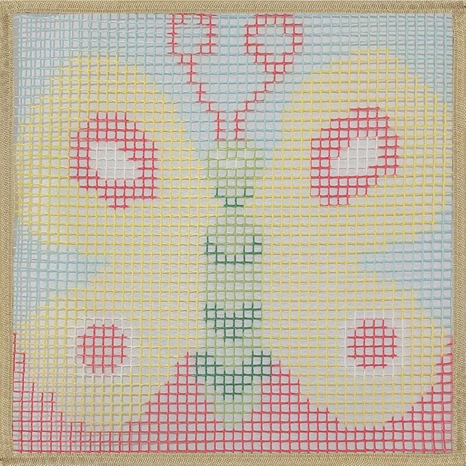 Numptain Latch Hook Kits for Adults,DIY Rug Crafts Butterfly Pattern Color Printed Canvas,Latch Hook Kits for Beginners Handmade Needlework Crafts Home Decoration,12"x12" NT1