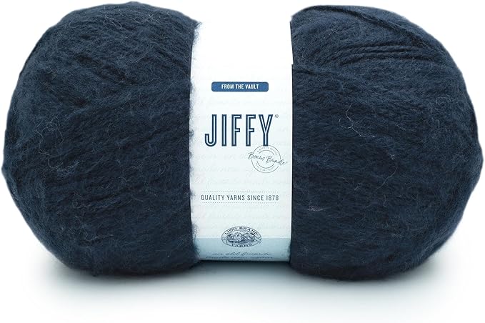 Lion Brand Yarn Jiffy Bonus Bundle, Acrylic Yarn for Crochet, Deep Indigo, 1 Pack
