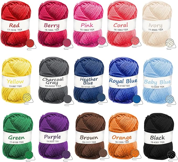 crochet kit for beginners adults and kids, 113 piece knitting & crochet supplies, 1500 yards assorted yarn, 21 ergonomic hooks, plus many accessories – beginner crochet kits ideal for amigurumi
