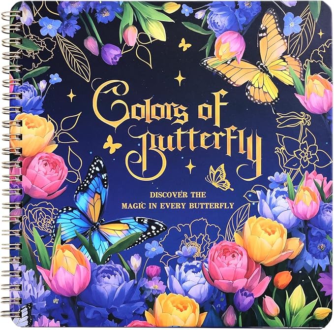 Women's Coloring Book 30 Pages Butterfly & Flower Pattern Coloring Books for Adults to Relax and Relieve Anxiety, Gift for Mother's Day, Birthdays, Christmas, Anniversaries