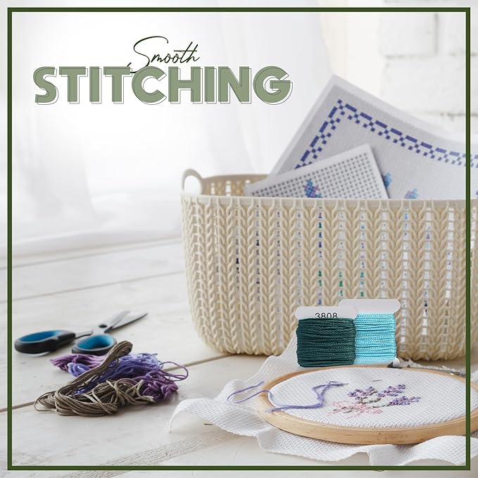 Embroidery Floss Kit and Refills - Cotton Threads - DMC Color Coding for Cross Stitch, String Crafts, Friendship Bracelets