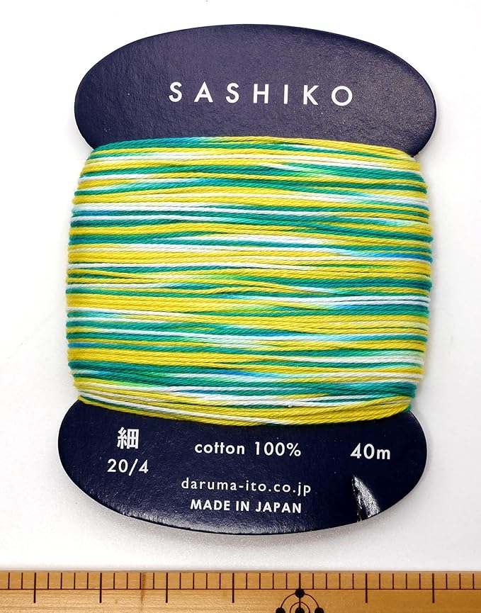 Yokota Daruma Sashiko Thread Single and Variegated Color (Shaved ice, Thin 40M Card)