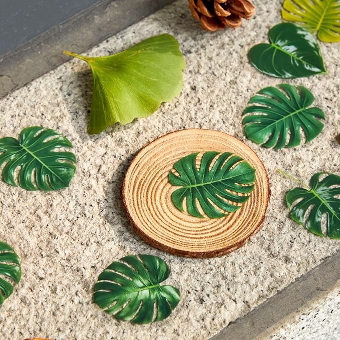 Doukado 240 Pieces Botanical Leaf-Themed Landscape PET Sticker, Waterproof Transparent Natural Leaf Stickers for Scrapbooking, Journaling, Creative Journal Supplies and DIY Crafts