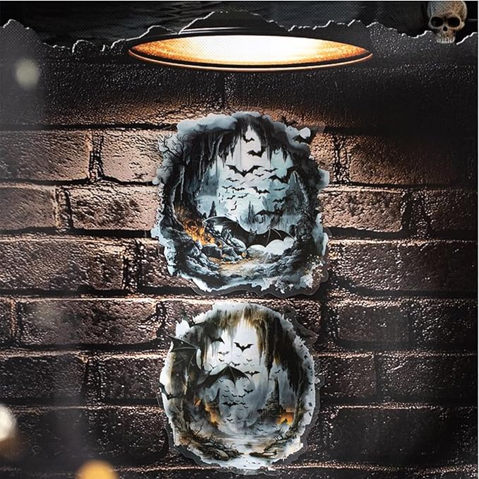 40 Pieces Aesthetic Gothic Dark Landscape Creation PET Sticker Set, 4 Pack Vintage Large Size PET Stickers for Scrapbooking, Journaling, Waterproof DIY Crafts, and Junk Journal