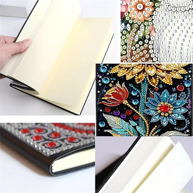 Sunflower Diamonds Painting Notebook for Adults, A5 Diamond Art Journal and DIY Sketchbook, Diamond Art Kit Supplies,Gift for Beginners, Craft Lovers, Artists. (Sunflower)