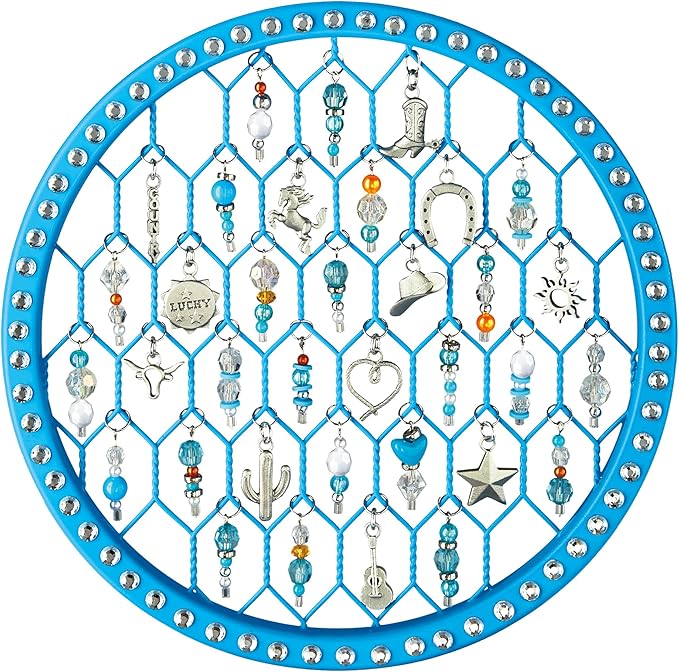 RoseArt Beaded Expressions Country Cool DIY Beaded Sun Catcher Craft Kit - Create Sparkling Country-Style Designs with Charms & Beads – Bead, Design & Display, Ages 8+