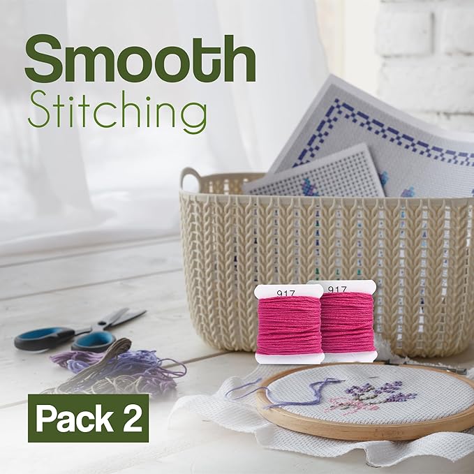 Embroidery Floss Kit and Refills - Cotton Threads - DMC Color Coding for Cross Stitch, String Crafts, Friendship Bracelets