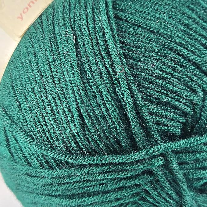 10-Pack of Yonkey Monkey 500 Grams Weight Yarn - 70% Rayon derived from Bamboo, 30% Cotton - Imported - Army Green 9059