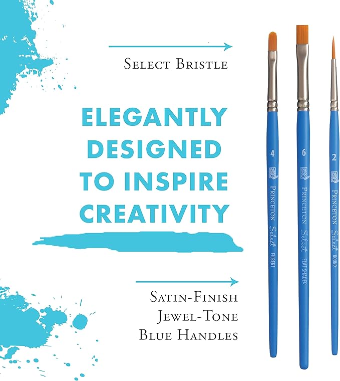 Princeton Select Artiste Brush Set No. 4, Synthetic, 3 Piece, 1 Count