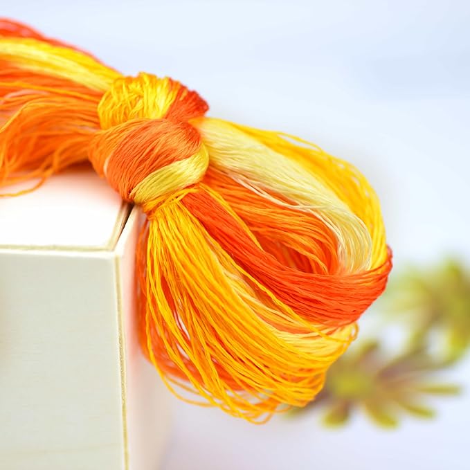 4 Skeins Mulberry Silk Floss Embroidery Thread Floss-Cross Stitch Threads China Silk Woven Jewelry Threads DIY Sewing Kits (06)