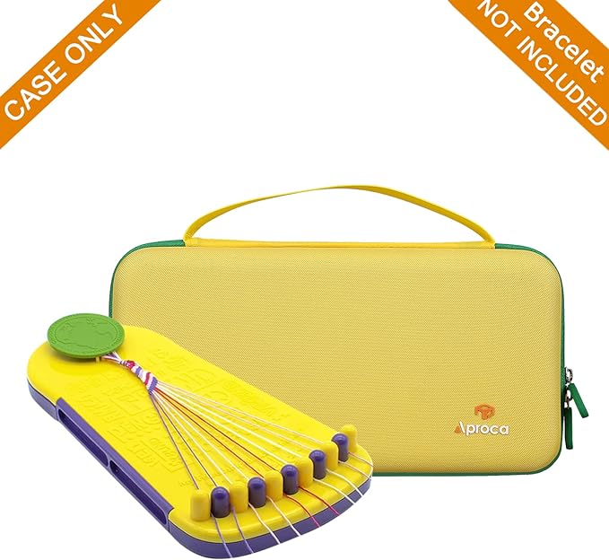 Aproca Case Compatible with Choose Friendship Bracelet Making Kit, Storage Portable Bag for Accessories - Yellow (Case Only)