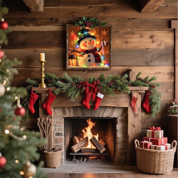 DIYDECORFUN Christmas Diamond Art Painting Kits for Adults Beginners,5D Snowman Diamond Painting Kit,DIY Full Round Drill Winter Paint with Diamond Dot Gem Art for Wall Decor Xmas Gift (14x14inch)