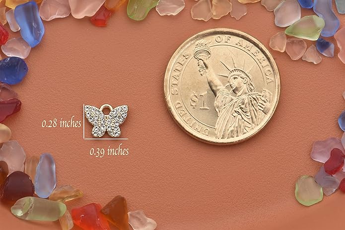 Pack of 20 Rhinestone Charms Gold Plated Pendants Pave Crystal Accessories for Necklace Bracelet Jewelry Making DIY Crafting