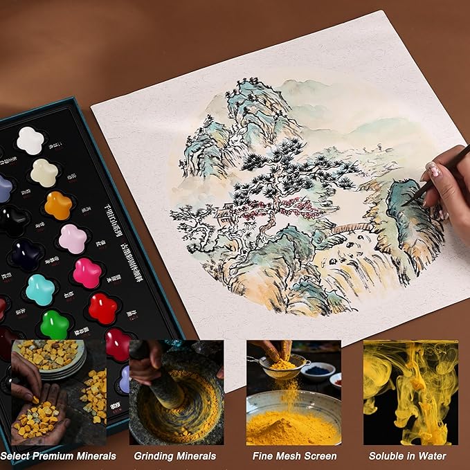 rubens Watercolor Paint Set 48 Colors, Professional Pigment-Rich Water Colors for Adults, Premium Art Supplies Kit, Gift for Artists, Beginners & Students