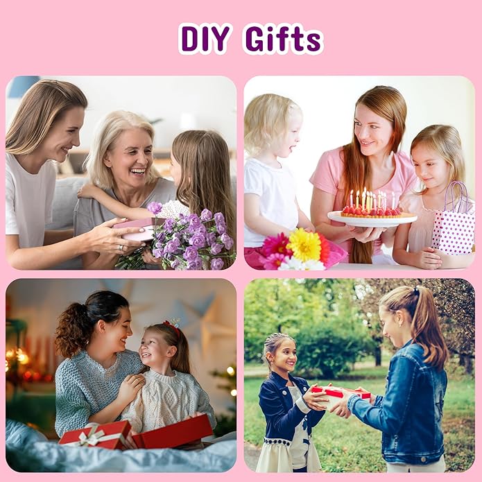 Beads Jewelry Making Kit – Charm Bracelet & Necklace DIY Set with Pearl, Shell & Pony Beads, Creative Arts and Crafts Gift for Birthday