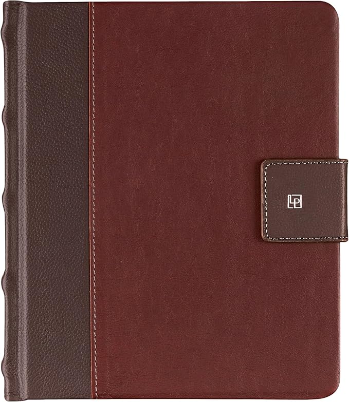 Luxury Leather Sketchbook, Hardcover Drawing Notebook, Pen Loop/Magnetic Closure, Acid Free 150gsm Thick Paper, Full Grain Leather Artisan Collection by Leatherpress (9.3” x 7.8” x .9”)