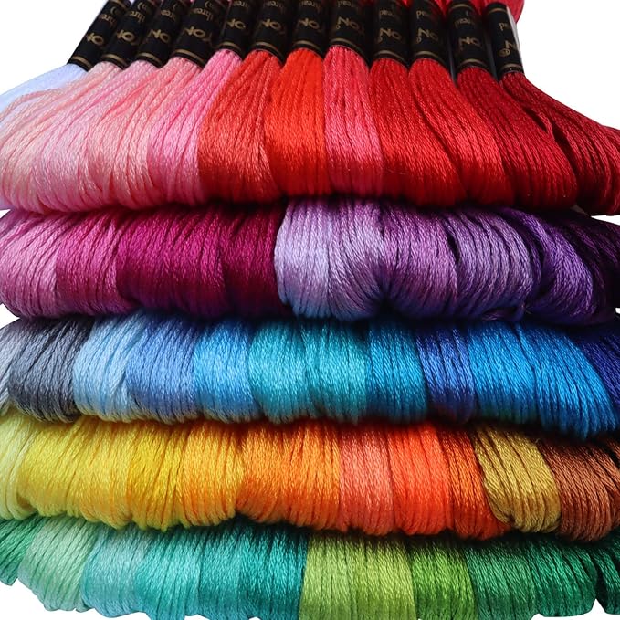 61 Rainbow Colors Embroidery Floss - Friendship Bracelet String - Embroidery Thread for Cross Stitch, Hand Embroidery, String Art