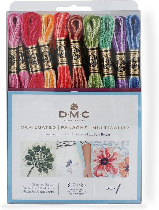 DMC Embroidery Floss Pack - Variegated - 8.7 Yards - 36 skeins