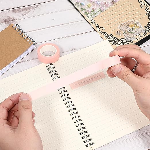 2 Rolls Pink Washi Tape 32 Ft Pastel Washi Tape Decorative Masking Tapes Self-Adhesive Duct Craft Tapes for Packaging Decor Journals Scrapbooks Planners DIY Gift
