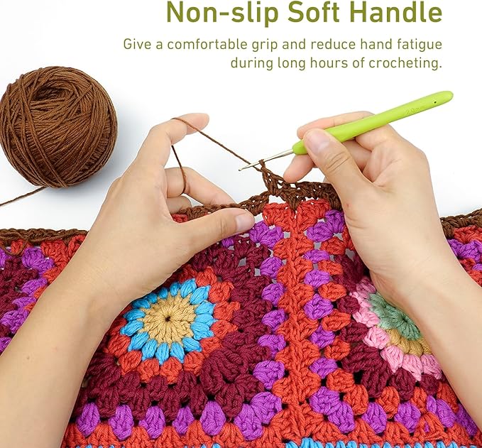 2mm Crochet Hook, Small Size 2 mm Ergonomic Crochet Hooks for Beginner, Comfort for Arthritic, 1 Pack