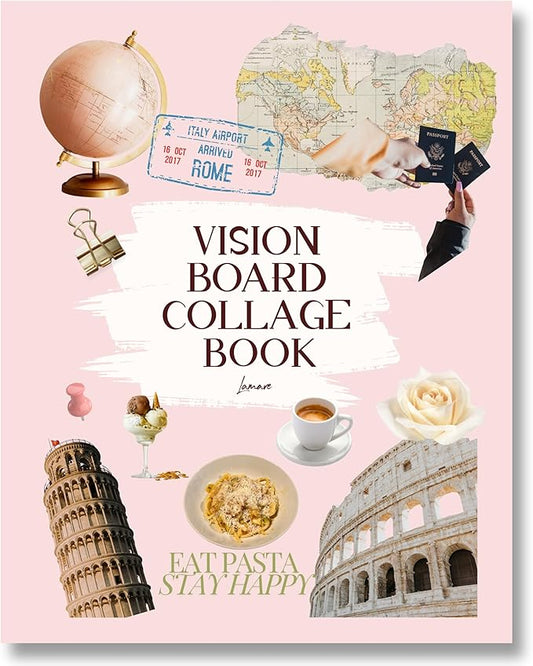 Lamare Vision Board Collage Book - Vision Board Images, Vision Board Supplies, Vision Board Kit for Manifestation